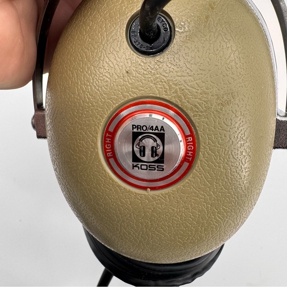 Vintage Koss Pro/4AA Studio Quality Stereo Headphones Green Headband Over Ear - Picture 3 of 6